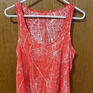 Orange patterned tank top